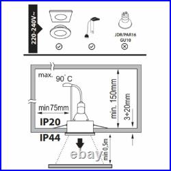 Kanlux QULES AC O-W 26303 Modern Mains GU10 LED Recessed Ceiling Spot Light Lamp