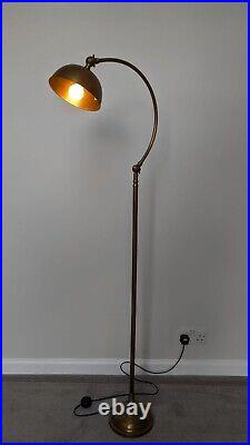 LAURA ASHLEY Arc Brass Coloured Metal Spotlight Complete Floor Lamp
