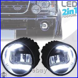 LED DRL Fog Lamps light for Discovery 3 LR3 front bumper 2in1 kit front spot
