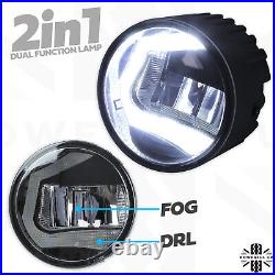 LED DRL Fog Lamps light for Discovery 3 LR3 front bumper 2in1 kit front spot