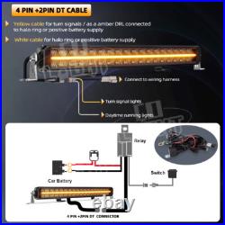 LED Driving 10 LED LIGHT BAR DRL SPOT LIGHT SPOT LAMP DRIVING BEAM WIRE 12/24V