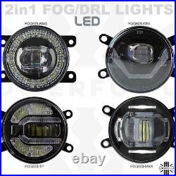 LED Fog+DRL Front Bumper Lamp light for RangeRover Sport 10+ angel eye ring spot
