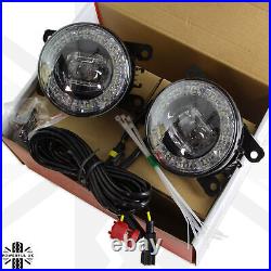 LED Fog+DRL Lamp light for LandRover Freelander 2 angel eye front bumper spot 90