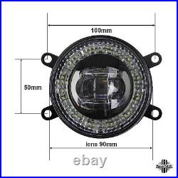 LED Fog+DRL Lamp light for LandRover Freelander 2 angel eye front bumper spot 90