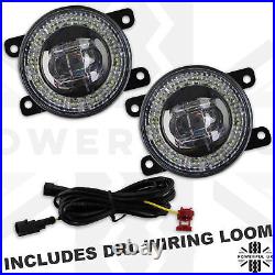 LED Fog+DRL Lamp light for LandRover Freelander 2 angel eye front bumper spot 90