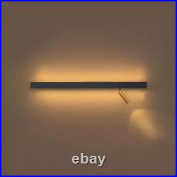 LED Long Shelf Wall Mounted Lamp Bedside Reading Light Fixture Swivel Spotlight