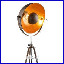 LED Spot Steh Lampe verstellbar RGB Dimmer Fernbedienung Stand Leuchte gold rost