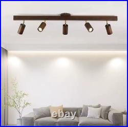 Lamp 5x Spot Lights GU10 Ceiling Real Timber Walnut Oak Wood