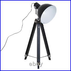 Large Floor Standing Lamp Tripod Black Spotlight Height Adjustable Lighting