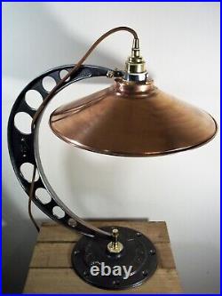 Large Unique Vintage Industrial/Steampunk/Aviator Adjustable Table/Desk Lamp