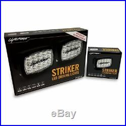 Lightforce Striker Led Rectangle Driving Lights Lamps Pair + Wiring Kit Genuine