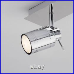 Litecraft Hugo Spotlight Plate, Bar & Wall Bathroom IP44 Fitting Chrome