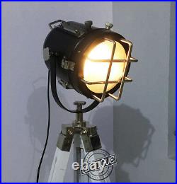 MARINE SEA HEAD TRIPOD FLOOR LAMP SEARCH-LIGHT SPOT-LIGHT Christmas THEATRE L