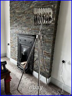 Majestic Nautical tripod floor lamp. Chrome. Large (RRP £450)