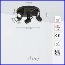 Mane Rotatable Cylinder GU10 Spotlight Round Rose-Black-White 1-2-3-5 LampTEKLED