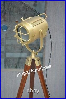 Marine Search light Floor Lamp, Designer Nautical Spot Studio Tripod Floor Lamps