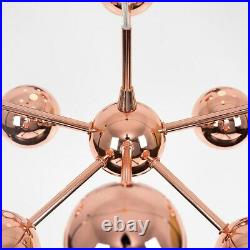 Metal 8 Way Sputnik Style Ceiling Light Fitting Copper Plated Suspended Lamp