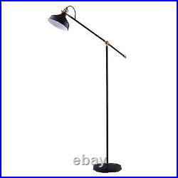 Mia Standard Task Floor Lamp, Adjustable Reading Spot Light, Black home room