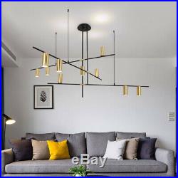 Modern 3/9 Light Suspension Chandelier Linear LED Spotlight Ceiling Lamp Fixture