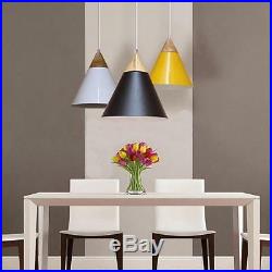 Modern Ceiling Pendant Chandelier Lamp Lampshade Lighting Fixtures with Wood Base