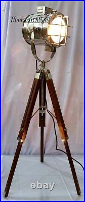 Modern Designer Studio Tripod Floor Lamp Nautical Searchlight Spot Light