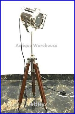 Modern Nautical Bedroom Spot Light Floor Lamp With Tripod Studio Searchlight E27