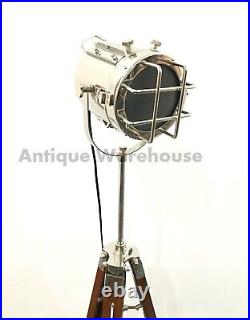 Modern Nautical Bedroom Spot Light Floor Lamp With Tripod Studio Searchlight E27