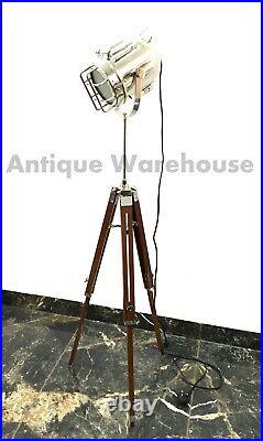 Modern Nautical Bedroom Spot Light Floor Lamp With Tripod Studio Searchlight E27