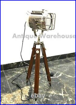 Modern Nautical Bedroom Spot Light Floor Lamp With Tripod Studio Searchlight E27