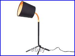 Modern Table Desk Lamp Black Spotlight Black Drum Shade Tripod Base Steel Mooki