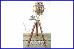 Modern designer hollywood theater spot light floor lamp with wooden tripod stand