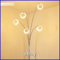 Moderne LED Design Stehleuchte Lampe Wohn Schlaf Zimmer silber 5-flammig Spots