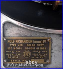 Mole Richardson 410 Theatre Fresnel Spotlight Vintage Film 156cm Floor lamp