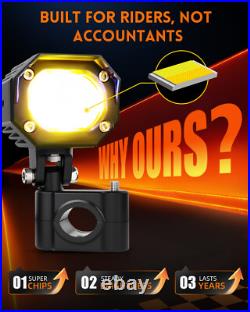 Motorcycle Led Auxiliary Fog Spot Light Lamp Honda Triumph BMW KTM YAMAHA SUZUKI