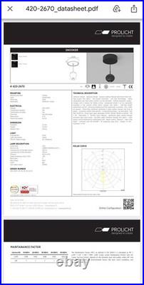 NEW PROLICHT LED Pendant Spotlight System Commercial Architectural Light Sus NEW PROLICHT LED Pendant Spotlight System Commercial Architectural Light Sus
