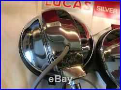 NOS New Old Stock Pair Boxed Lucas Silverlance LR9 Spot lamp Spotlight Mint Cond