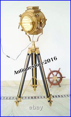 Nautical Antique Search Light Floor Lamp Designer Spot light Tripod Lamp Gift
