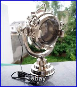 Nautical Chrome Table Lamp Search light Spotlight Lamp Light Home/Office Décor