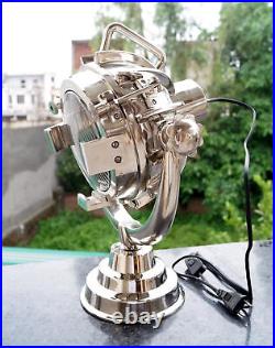 Nautical Chrome Table Lamp Search light Spotlight Lamp Light Home/Office Décor