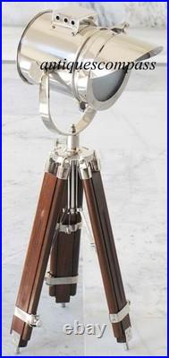 Nautical Designer Searchlight Brown Tripod Stand Spot Light Studio Table Lamp Nautical Designer Searchlight Brown Tripod Stand Spot Light Studio Table Lamp