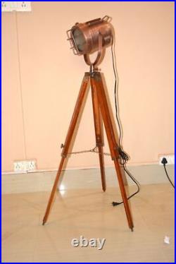 Nautical Designer Studio Floor Lamp Tripod Searchlight Home Decor Spot Light