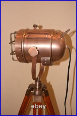 Nautical Designer Studio Floor Lamp Tripod Searchlight Home Decor Spot Light