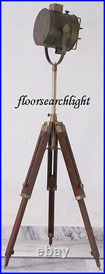 Nautical Floor Lamp Designer Antique Finish Searchlight Studio Tripod Spot Light