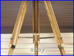 Nautical Floor Lamp Wooden Tripod Lighting Stand Shade Fixture Home Halloween