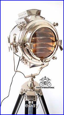 Nautical Industrial Spot Light Modern Search Light Tripod Floor Lamp X-Mas Gift