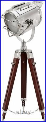 Nautical Light Studio Tripod Floor Lamp Rustic Spotlight/Searchlight Spot gifts