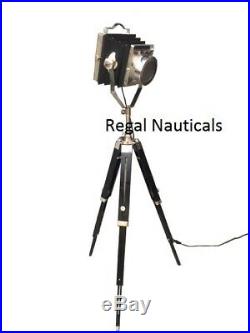 Nautical Search Light Studio Floor E27 Camera Light With Tripod Spot Lamp Gift
