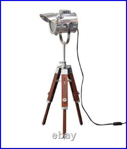 Nautical Searchlight Spot Light Designer Studio Table Lamp With Tripod Stand