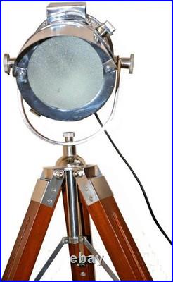 Nautical Searchlight Spot Light Designer Studio Table Lamp With Tripod Stand