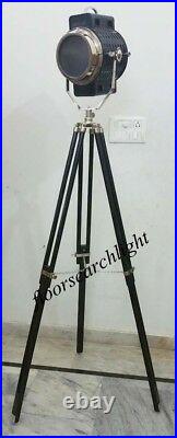 Nautical Spot Light Floor Lamp Marine Vintage INDUSTRIAL With Tripod Stand Decor